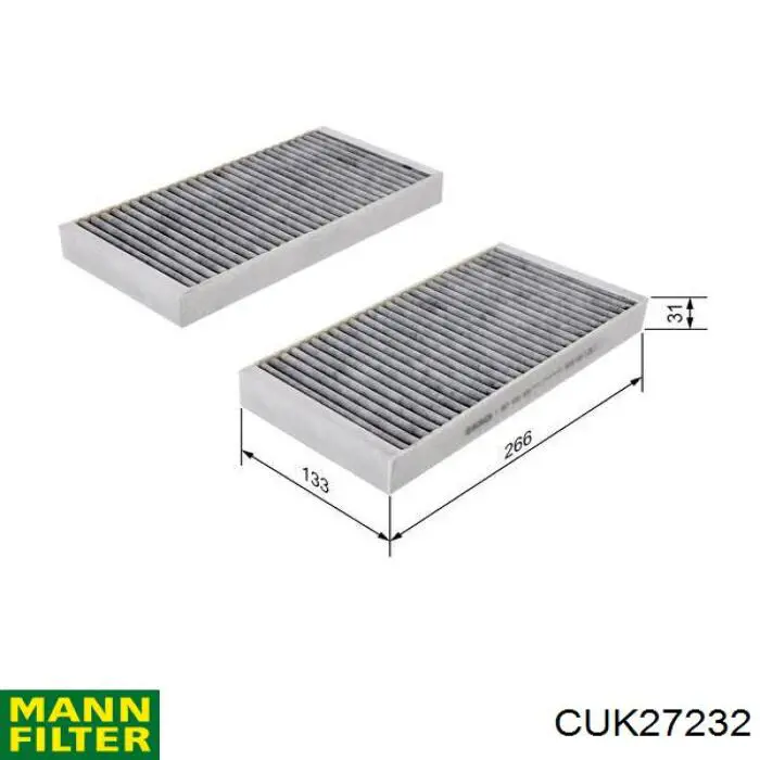 Купить CUK27232 Mann-Filter Фильтр салона угольный