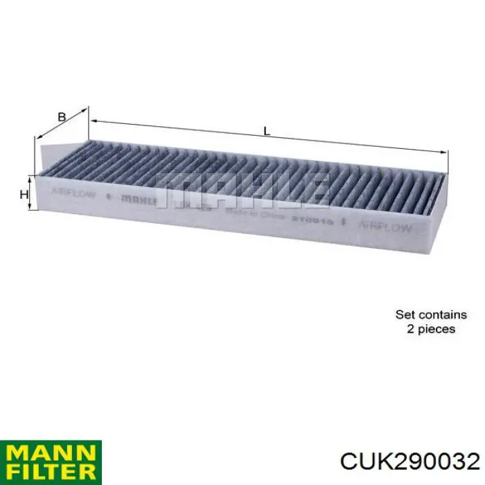 Фильтр салона CUK290032 Mann-Filter