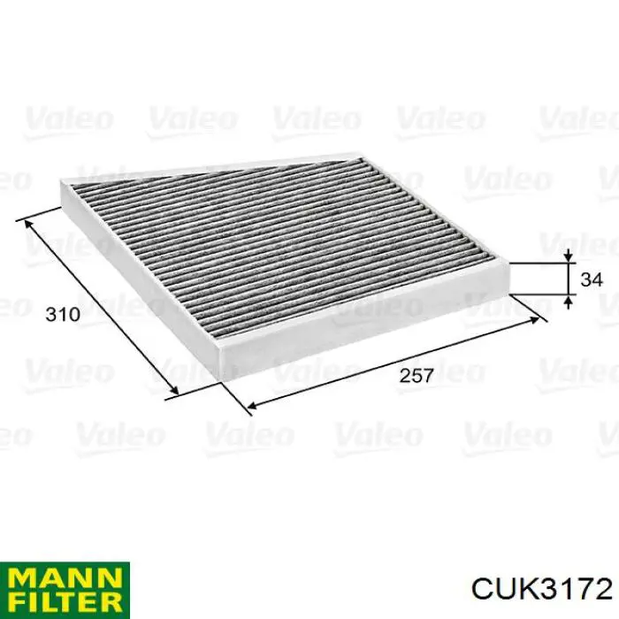Фильтр воздушный отопителя Mann-Filter CUK3172 цена, от 22.35 USD