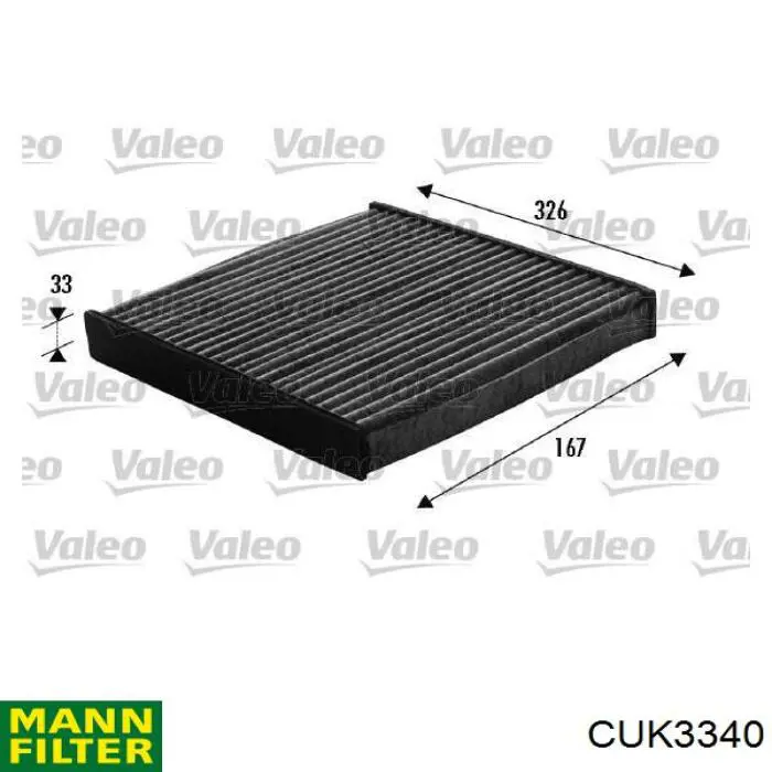 Filtro de habitáculo CUK3340 Mann-Filter