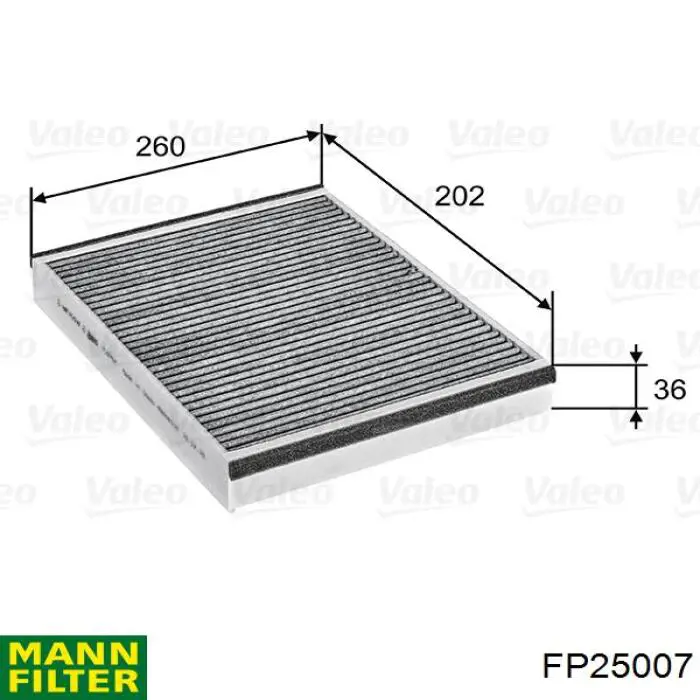 Фильтр салона FP25007 Mann-Filter