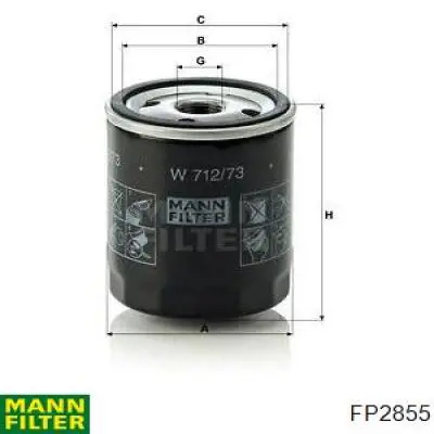 Купить FP2855 Mann-Filter Фильтр салона угольный