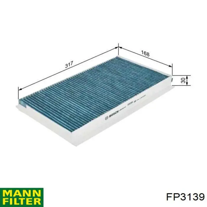 Купить FP3139 Mann-Filter Фильтр салона угольный