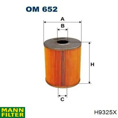 Фильтр очистки масла центробежный Mann-Filter H9325X цена, от 9.29 USD