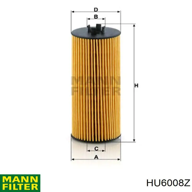 HU6008Z Mann-Filter масляный фильтр