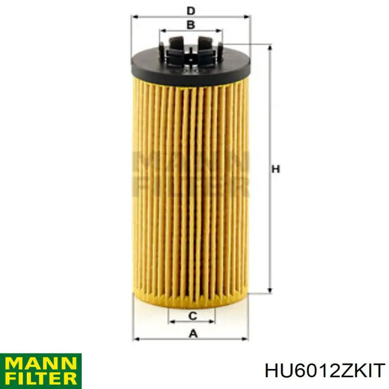 Filtro de aceite HU6012ZKIT Mann-Filter