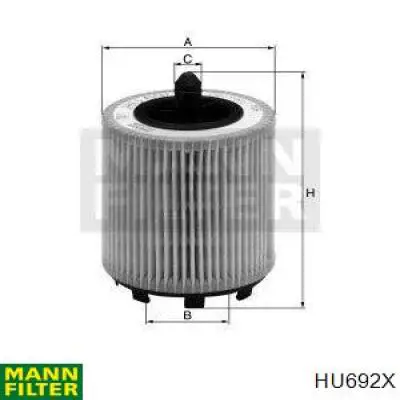 HU692X Mann-Filter масляный фильтр