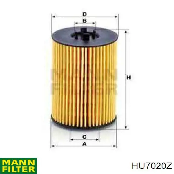 Масляный фильтр HU7020Z Mann-Filter