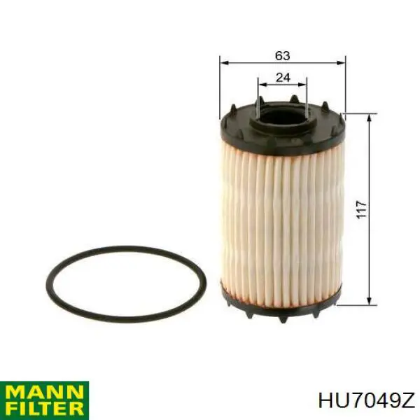 HU7049Z Mann-Filter filtro de óleo