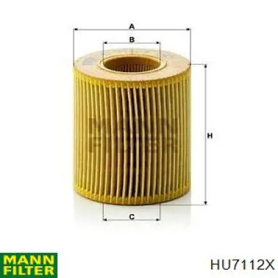 Filtro de aceite HU7112X Mann-Filter
