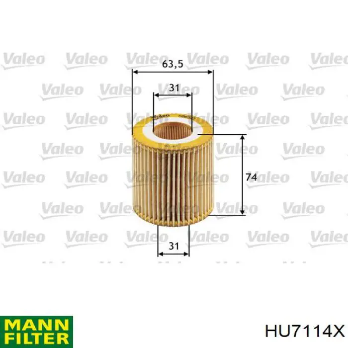 HU7114X Mann-Filter масляный фильтр