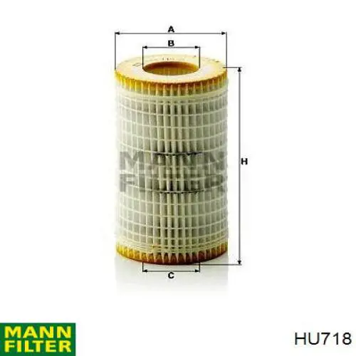 Фильтр очистки масла центробежный Mann-Filter HU718 цена, от 3.80 USD
