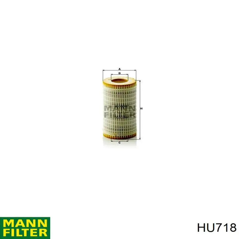 HU718 Mann-Filter Масляный фильтр двигателя