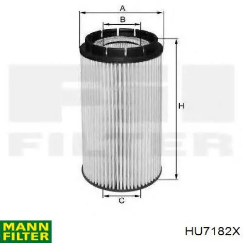 Filtro de aceite HU7182X Mann-Filter