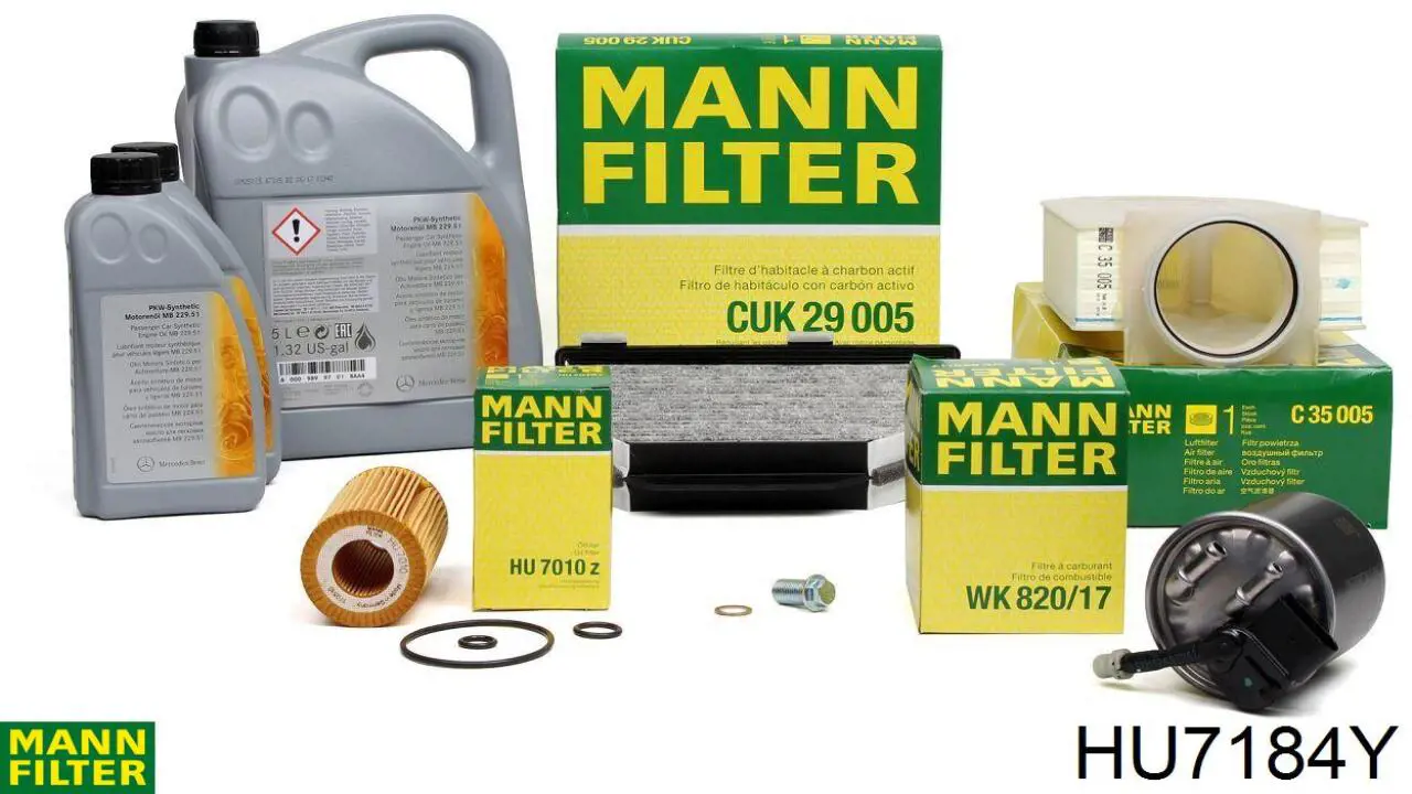 Filtro de aceite HU7184Y Mann-Filter