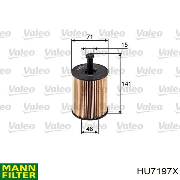 Filtro de óleo HU7197X Mann-Filter