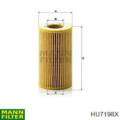 Filtro de aceite HU7198X Mann-Filter