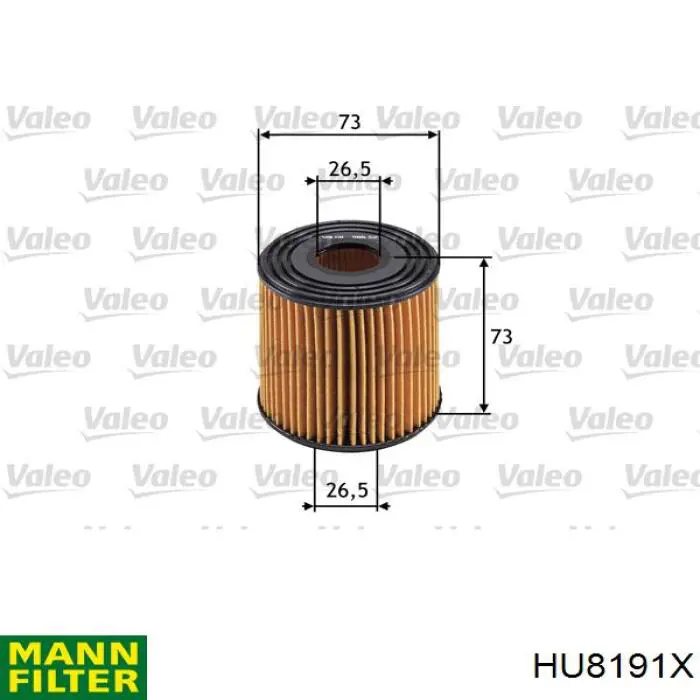 HU8191X Mann-Filter масляный фильтр