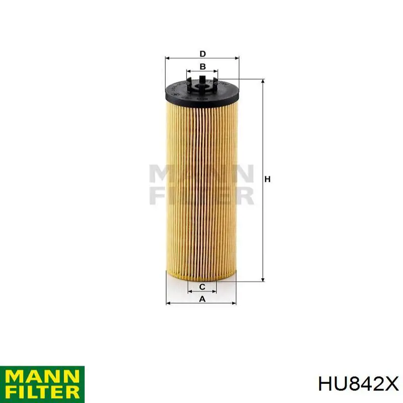 HU842X Mann-Filter масляный фильтр