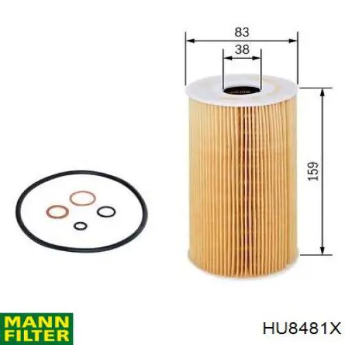 HU8481X Mann-Filter Масляный фильтр двигателя
