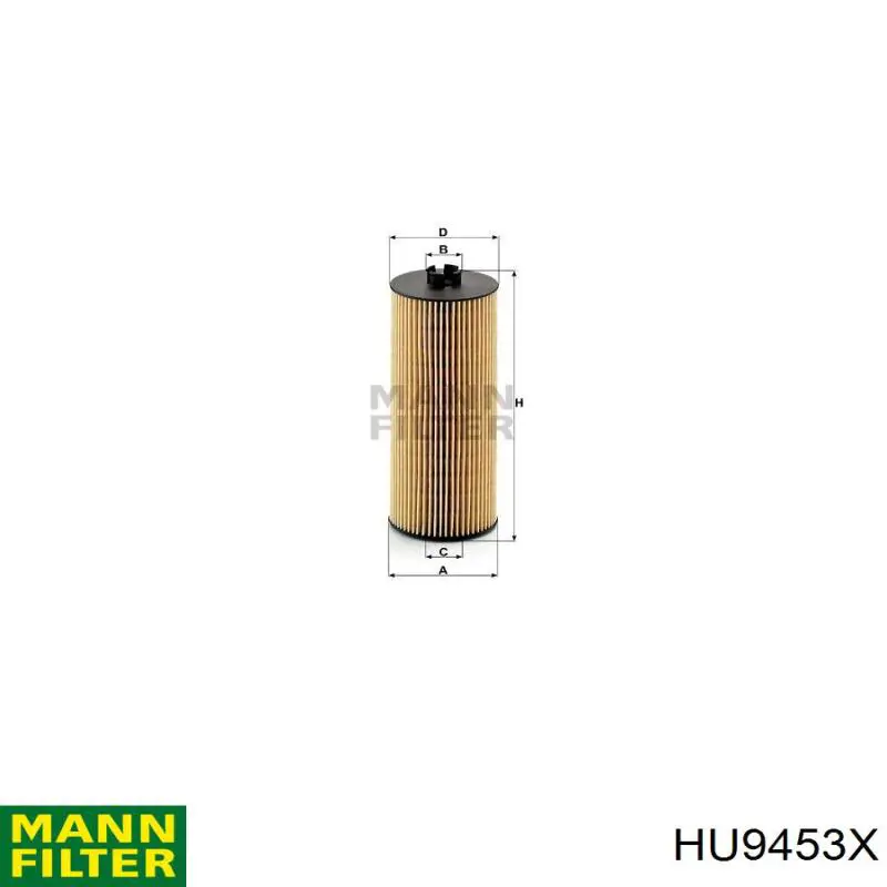 Filtro de aceite HU9453X Mann-Filter