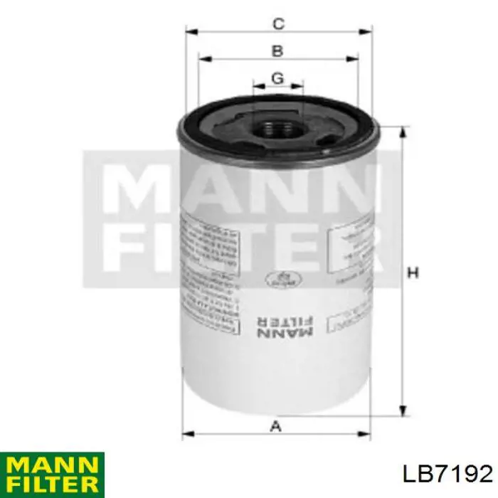 Фильтр осушителя воздуха (влагомаслоотделителя) (TRUCK) LB7192 Mann-Filter