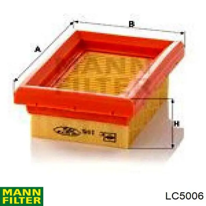 LC5006 Mann-Filter filtro de ar