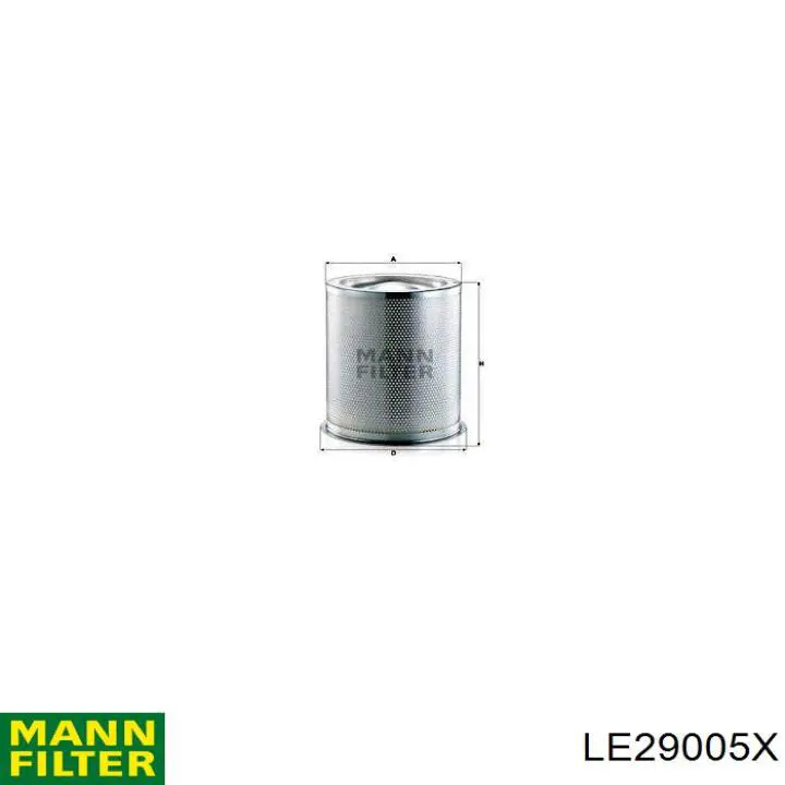 Фильтр сжатого воздуха пневмосистемы Mann-Filter LE29005X