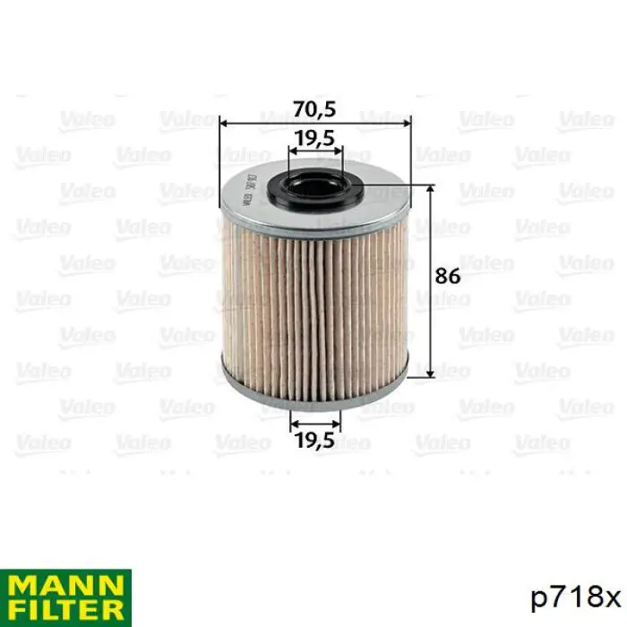 Фильтр топливный MANN P718X