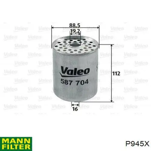 Фильтр тонкой очистки топлива Mann-Filter P945X цена, от 8.71 USD