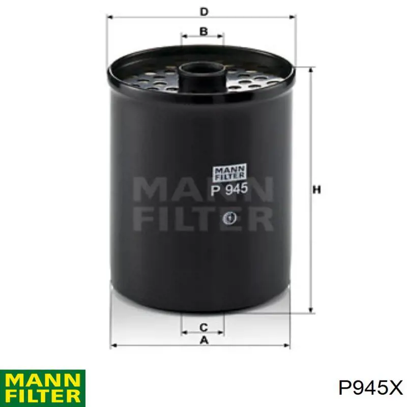 P945X Mann-Filter filtro de combustível