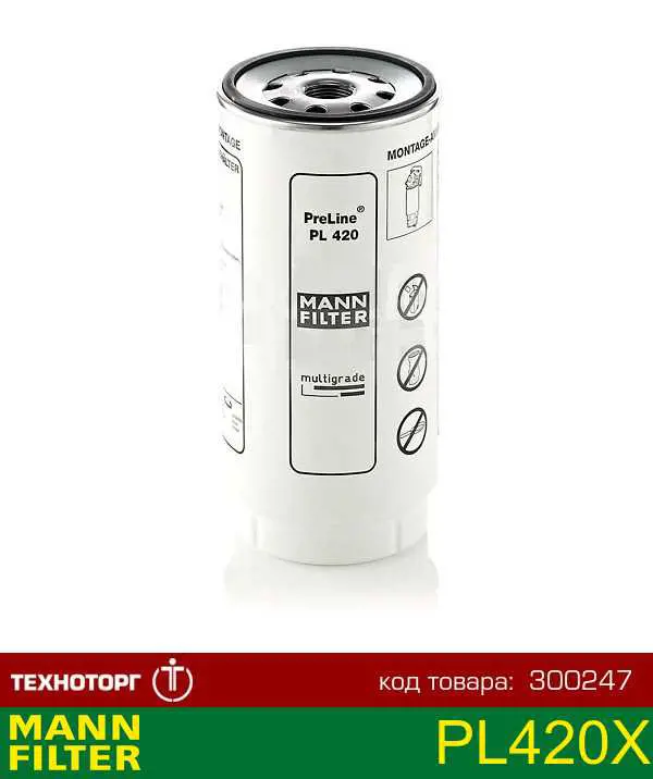 PL420X Mann-Filter Фильтр топлива