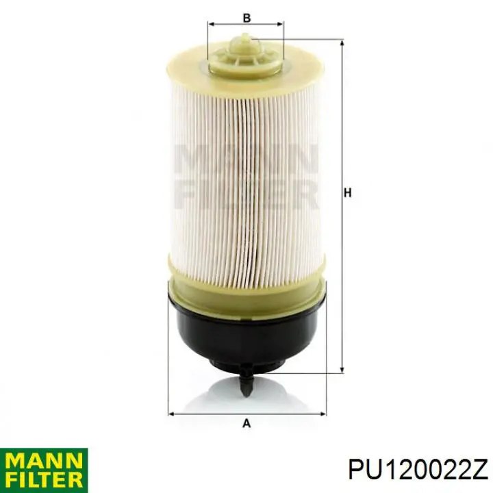 Filtro combustible PU120022Z Mann-Filter