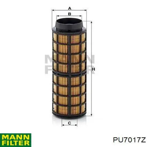 Топливный фильтр PU7017Z Mann-Filter