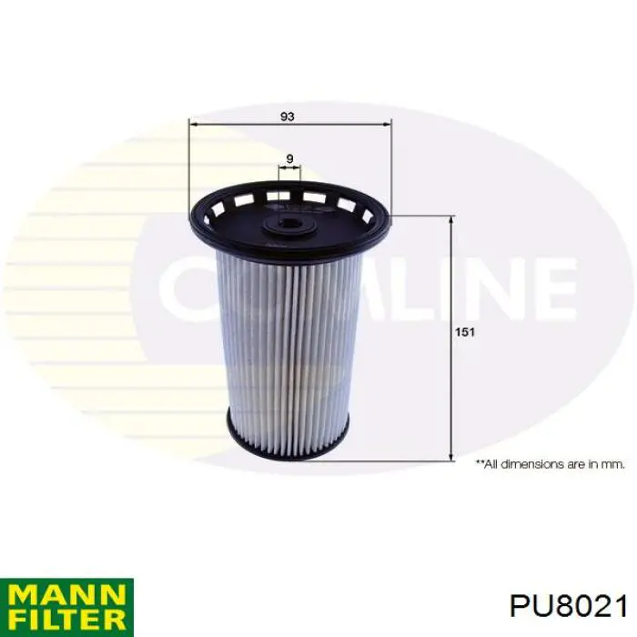 Filtro combustible PU8021 Mann-Filter