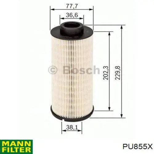 Фильтр тонкой очистки топлива Mann-Filter PU855X цена, от 18.42 USD