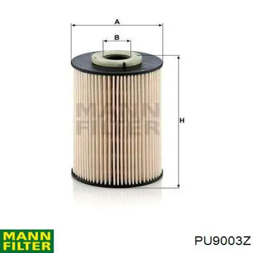 Filtro combustible PU9003Z Mann-Filter
