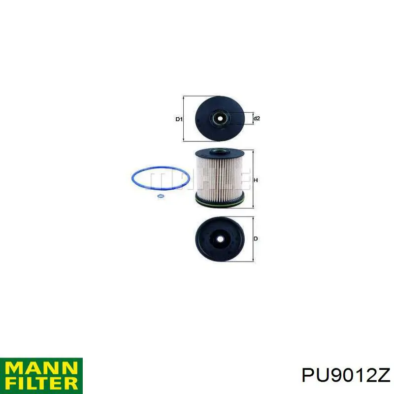 Filtro combustible PU9012Z Mann-Filter