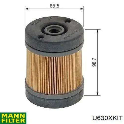 U630XKIT Mann-Filter сажевый фильтр системы отработавших газов