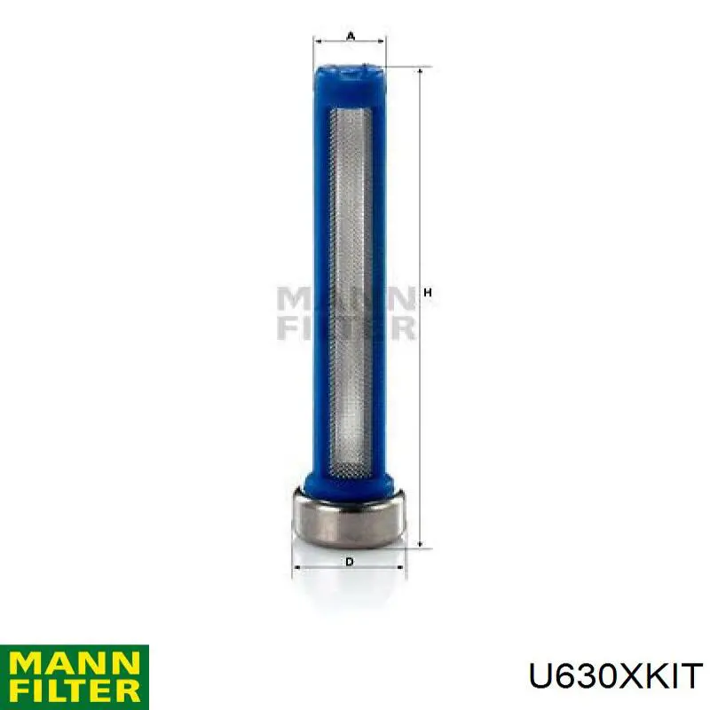 Filtro hollín/partículas, sistema escape U630XKIT Mann-Filter
