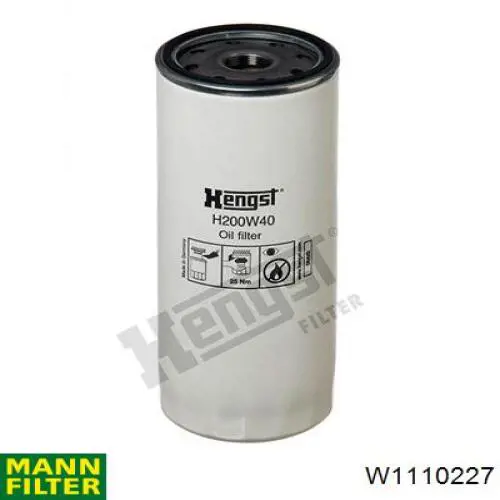 W1110227 Mann-Filter масляный фильтр