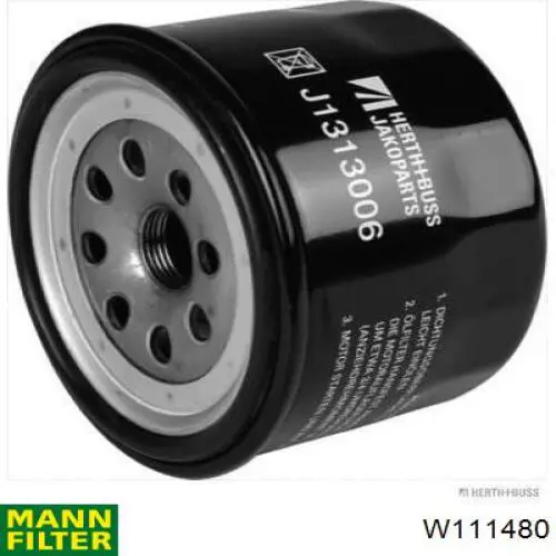 Filtro de aceite W111480 Mann-Filter
