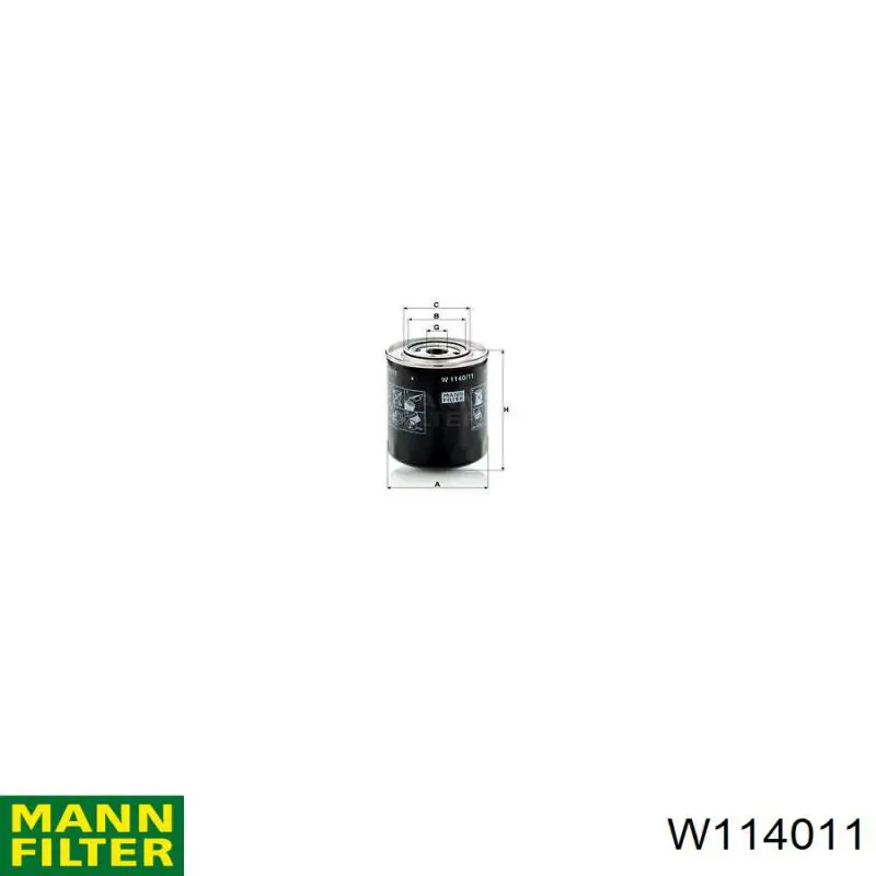 Масляный фильтр W114011 Mann-Filter