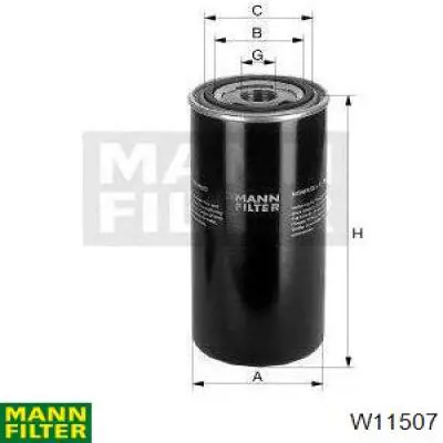 Масляный фильтр W11507 Mann-Filter