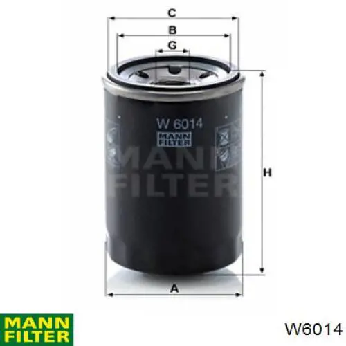 W6014 Mann-Filter масляный фильтр
