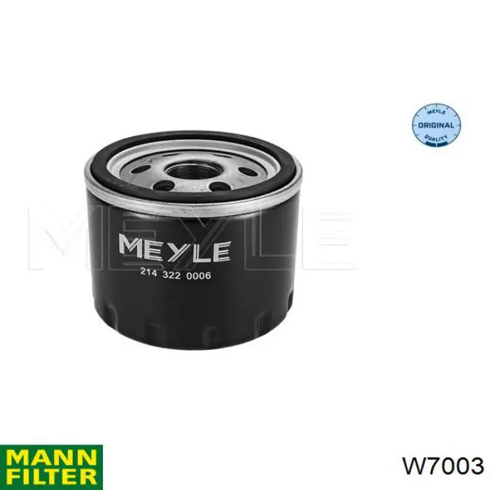Filtro de aceite W7003 Mann-Filter