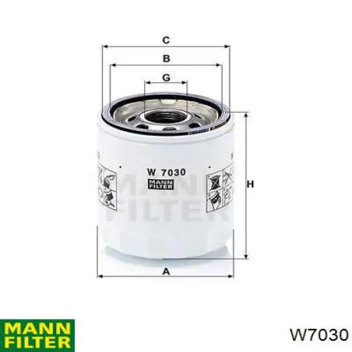 Масляный фильтр W7030 Mann-Filter