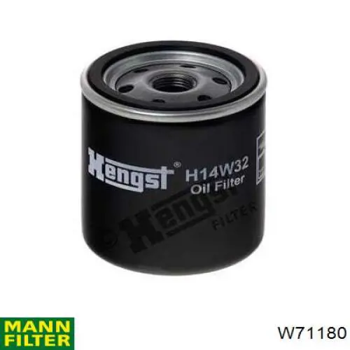 Filtro de aceite W71180 Mann-Filter