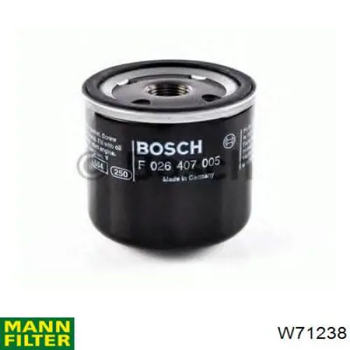 Filtro de aceite W71238 Mann-Filter