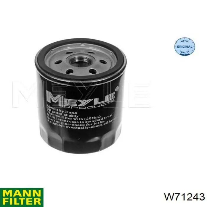 Купить W71243 Mann-Filter Фильтр центробежный очистки масла